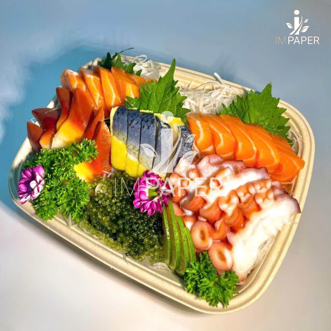 hộp giấy bã mía đựng sushi